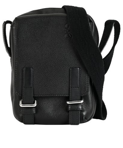 Military Crossbody XS, &pound;575, Handbags, Black, Leather, Front view